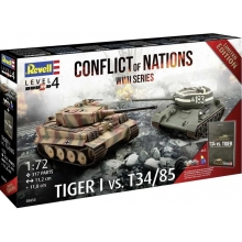 REVELL 05655 CONFLICT OF NATION SERIES TIGER I VS T34/85 1:72