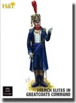 HAT 9311 1:32 NAPOLEONIC FRENCH ELITES COMMAND IN GREATCOATS ( 18 )
