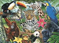 ROYAL PCL3 ZOO MONTAGE PBN LG CANVAS