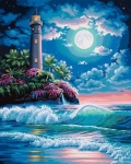 DIMENSIONS 91424 LIGHTHOUSE IN MOONLIGHT PBN