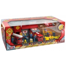 MOTORMAX 78169 20 PC FIRE STATION PLAYSET