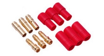 HYPERION HP-FG-CON35-SYM 3.5MM GOLD CONNECTORS ( 3 MALE + 3 FEMALE + 1 SET OF SYMMETRICAL INSULATOR )