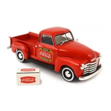 MOTORCITY 478104 1:43 CHEVY PICKUP WITH METAL COOLER 1953 COCA COLA