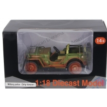 FIGURES 77406A/DIRTY 1:18 ARMY JEEP MILITARY POLICE ( DIRTY VERSION SUCIO )
