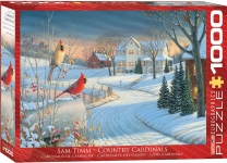 EUROGRAPHICS 6000-0981 TIMM - CARDINALS IN WINTER PUZZLE 1000 PIEZAS