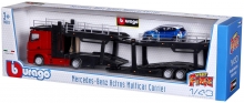 BURAGO 31456 1:43 ST FIRE ACTROS VEHICLE CARRIER INCL 1 1:43 SF CAR