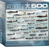 EUROGRAPHICS 8500-0075 WWII AIRCRAFT PUZZLE 500 PIEZAS