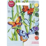 DIMENSIONS 91258 BUTTERFLIES/BAMBOO PAINT BY NUMBER ( 9 PULGX12 PULG )