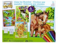 DIMENSIONS 91274 ANIMAL FRIENDS VARIETY PACK PENCIL BY NUMBER ( 4 9 PULGX12 PULG )
