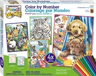 DIMENSIONS 91337 FRIENDLY ANIMALS VARIETY PACK PENCIL BY NUMBER ( 4 9 PULGX12 PULG )