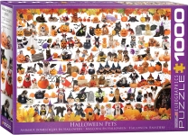 EUROGRAPHICS 6000-5416 HALLOWEEN PUPPIES AND KITTENS PUZZLE 1000 PIEZAS