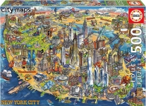 EDUCA 18453 PUZZLE 500 PIEZAS NEW YORK CITY MAP