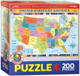 EUROGRAPHICS 6200-0651 MAP OF THE US PUZZLE 200 PIEZAS