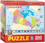 EUROGRAPHICS 6200-0797 MAP OF CANADA PUZZLE 200 PIEZAS