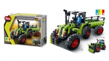 QIHUI 6807 TECH BRICKS 2 IN 1 FRAM TRACTOR & SNOW PLOW TRUCK 348PCS