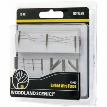 WOODLAND 2980 HO BARBED WIRE FENCE ( 15PCS )