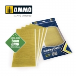 AMMO MIG JIMENEZ AMIG8045 MASKING SHEETS 1MM GRID X5 SHEETS 290X145MM