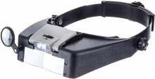 MAGNIFIERS 23 LIGHTED DUAL LENS HEADBAND MAGNIFIER W/GLASS LOUPE 1.9X, 4.5X POWER
