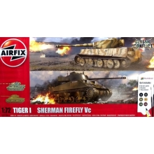 AIRFIX 50186 CLASSIC CONFLICT TIGER I & SHERMAN FIREFLY VC 1:72