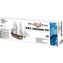 BILLING BOATS 0514 1:50 HMS ENDEAVOUR WOODEN HULL
