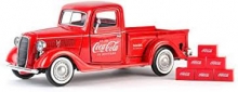 MOTORCITY 424065 1937 FORD PICKUP WITH 6 BOTTLE CARTONS 1:24 COCA COLA