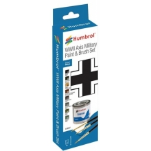 HUMBROL AA9067 ENAMEL PAINT AND BRUSH WWII AXIS MILITARY COLOURS