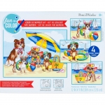 DIMENSIONS 91745 SUMMER PAWS ( DOGS IN BEACHWEAR ) VARIETY PACK PENCIL BY NUMBER ( 4 12 PULG X9 PULG )