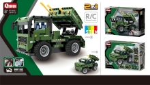 QIHUI 8021 TECH BRICKS R C ROCKET LAUNCHER 2IN1 364PCS