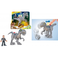 MATTEL HKG15 JURASSIC WORLD BREAKOUT BLUE AND OWEN DINOSAUR