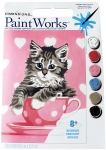 DIMENSIONS 91691 KITTEN TEA CUP PAINT BY NUMBER ( 8 PULGX10 PULG )