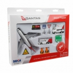 REALTOY RT8556 QANTAS AIRLINES DIECAST PLAYSET ( 8PC SET )