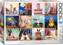 EUROGRAPHICS 6000-5693 FUNNY BUNNIES BY LUCIA HEFFERN PUZZLE 1000 PIEZAS