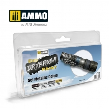 AMMO MIG JIMENEZ AMIG7305 DRYBRUSH SET COLORES METALICOS