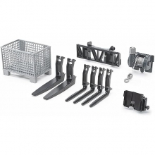 BRUDER 02318 ACCESSORIES BOY TYPE PALLET, WINCH AND FORKS FOR FRONTLOADER