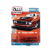 AUTOWORLD AWSP099 1:64 1973 FORD MUSTANG MACH 1 MEDIUM COPPER POLLY