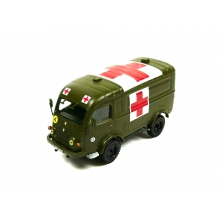MAGAZINE MIL11C01 1:43 RENAULT 1000KG R2087 RED CROSS * MILITARY VEHICLES SERIES * , GREEN WHITE RED