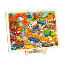 MIDEER MD3224 WOODEN PUZZLE CONSTRUCTION SITE RESCUE