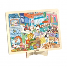 MIDEER MD3225 WOODEN PUZZLE SMALL TOWN MARKET