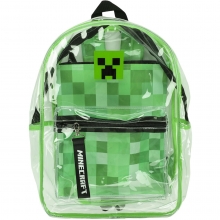 BIOWORLD MINECRAFT CLEAR BACKPACK WITH UTILITY POCKET