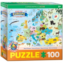 EUROGRAPHICS 6100-5785 ILLUSTRATED MAP OF EUROPE 100 PIEZAS