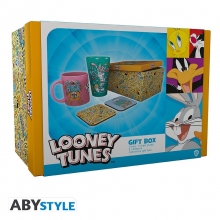 ABYSSE GFB0097 LOONEY TUNES PCK GLASS XXL MUG 2 COASTERS VACAY