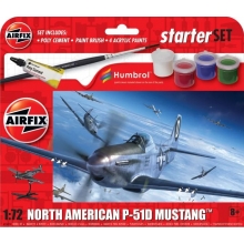 AIRFIX 55013 STARTER SET NORTH AMERICAN P 51D MUSTANG 1:72 SCALE