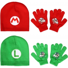 BIOWORLD 9YSMB SUPER MARIO BROS YOUTH MARIO AND LUIGI BEANIE SET