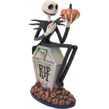 ENESCO 10866 DISNEY TRADITIONS NBC JACK SKELLINGTON ON GRAVESTONE STATUE