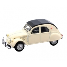 MAGAZINE ARG87 1:43 1960 CITROEN 2CV, WHITE BLACK