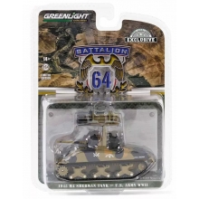 GREENLIGHT 30441 1:64 1945 M4 SHERMAN TANK U S ARMY WORLD WAR II 12TH ARMORED DIVISION GERMANY WITH T34 CALLIOPE ROCKET LAUNCHER, CAMOUFLAGE