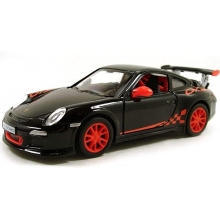 KINSMART 5352WBK 1:36 2010 PORSCHE GT3 RS, BLACK ORANGE