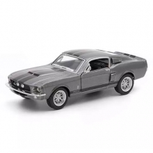 KINSMART 5372WGY 1:36 1967 SHELBY GT500 IN WINDOW BOX, GREY BLACK