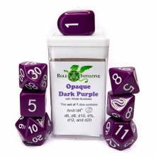 ROLE4 500002LB SET OF 7 DICE OPAQUE DARK PURPLE