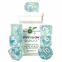 ROLE4 50403-7C SETS OF 7 DICE DIFFUSION WITH ARCH D4 GLACIER